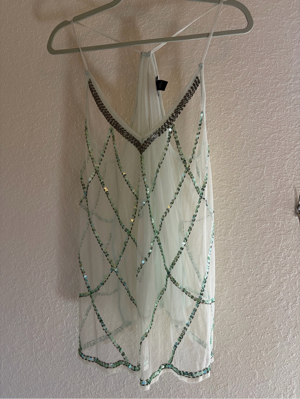 Embellished Sheer Top